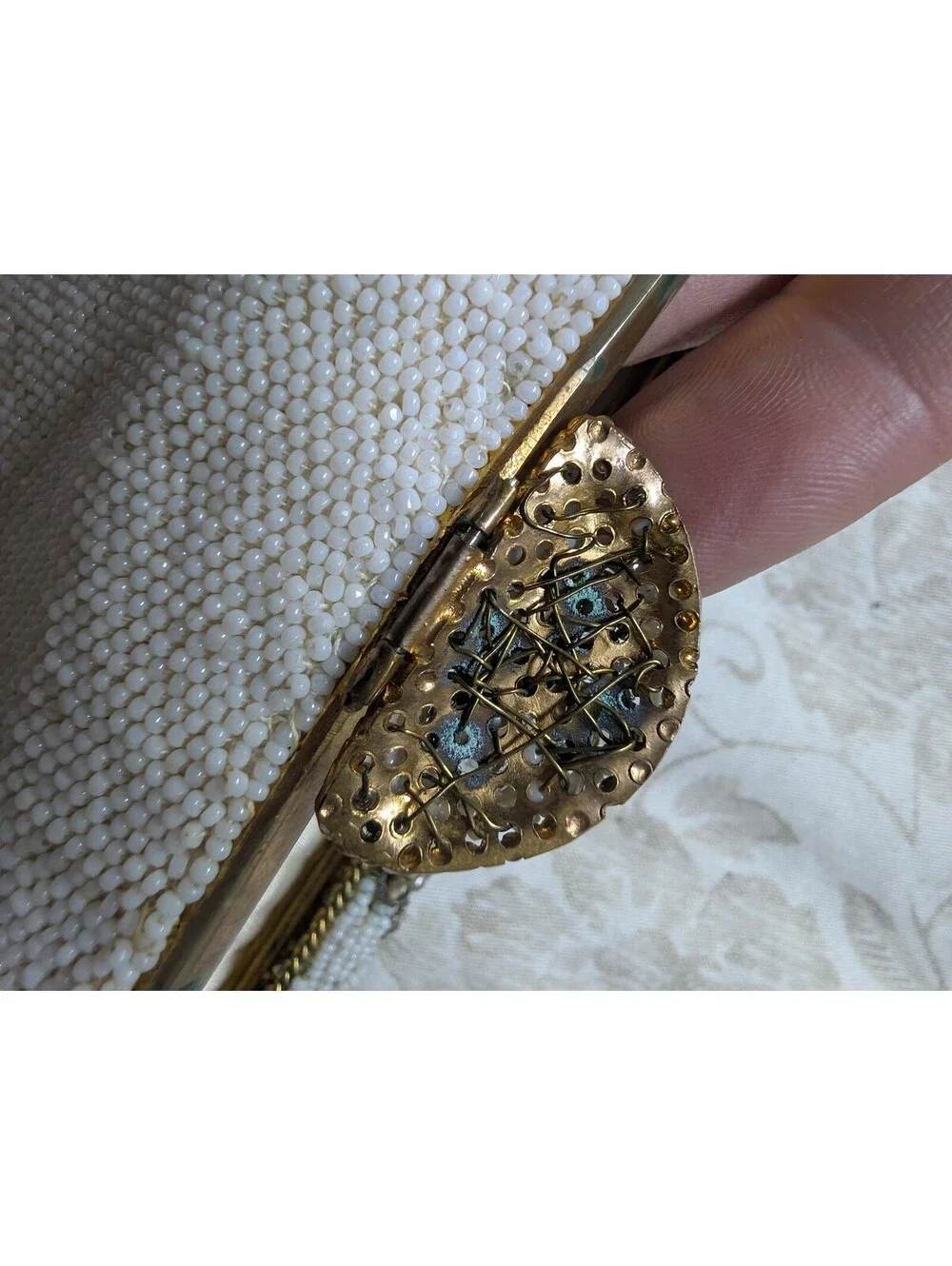 Vintage Saks Fifth Ave Beaded Evening Bag Made in France
